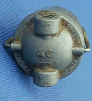 Vintage Gm Ac Glass Bowl Fuel Filter Pat 