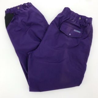 Vintage 90s Columbia Mens Nylon Ski Snow Pants Adjustable Purple Teal - Sz Xl
