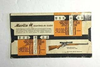 Vintage Marlin 336 Carbine & 39 - A Rifle Sighting - In Sliding Guide
