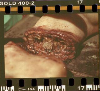Ta7y Vintage Two Evil Eyes Horror Film Movie Actor Mold Prop 35mm Negative Photo