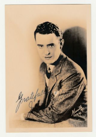 John Gilbert - Photo Signature - Vintage 1920s Silent Film Movie Star