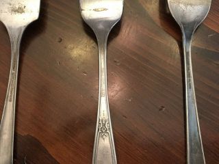 Vintage silver plated salad forks 6 