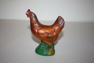Vintage Cast Iron Rooster Chicken Still Penny Bank