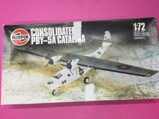 Vintage Airfix 1:72 Consolidated Pby - 5a Catalina Plastic Warplane Model Kit