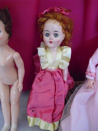 Vintage Hard Plastic Molded Arts Red Head Character Girl Doll 10 " Tall