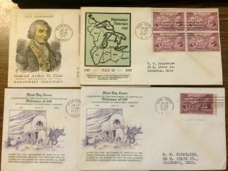 Vintage July 13th 1937 150th Anniversary Northwest Territory Fdc Stamp