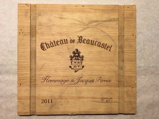 1 Rare Wine Wood Panel Chateau De Beaucastel Vintage Crate Box Side 8/19 A387