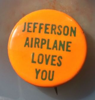 Jefferson Airplane Loves You Button 1960 