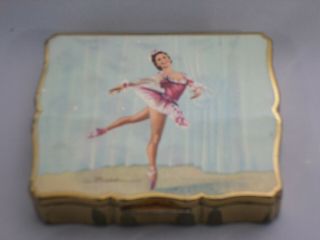 Stratton Ballerina Face Powder Compact With Music Box 1960s Uk Vintage