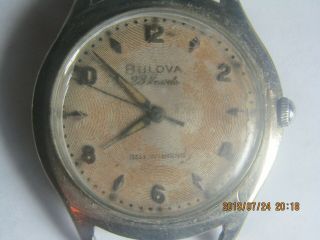 Vintage Men ' s Bulova 23 JEWELS Automatic M0 watch for parts/repair 3 2