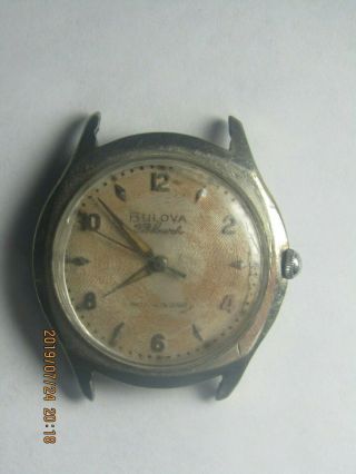 Vintage Men ' s Bulova 23 JEWELS Automatic M0 watch for parts/repair 3 3