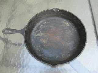 Vintage Lodge Cast Iron Skillet Frying Pan Saucepan 12 " Heavy Camping Cooking