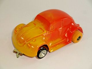 Vtg Parma 1/ 24th Scale Orange Beetle Slot Car W Body,  Chassis & Motor