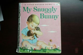 Vintage A Little Golden Book My Snuggly Bunny 1st Ed From Late 50 