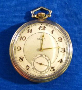 1938 Elgin 15 Jewel Model 3 Grade 315 Size 12s 10k Gold Filled Case Pocket Watch