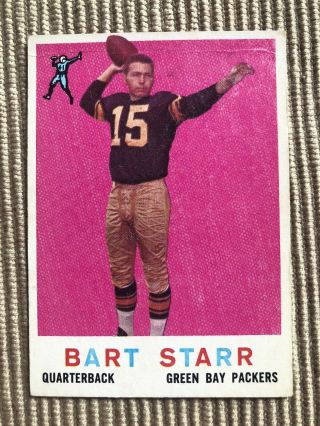 Vintage 1959 Topps Football Bart Starr 23 Green Bay Packers