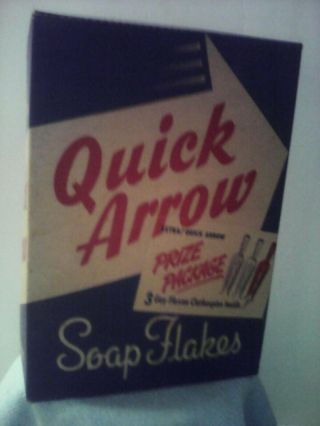 Vintage Quick Arrow Soap Flakes Laundry Box