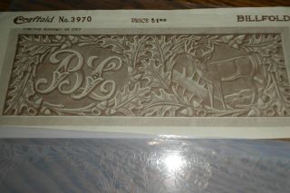 Vintage Craftaid Template Leather Tooling Wallet Deer & Oak Leaf Pattern 3970