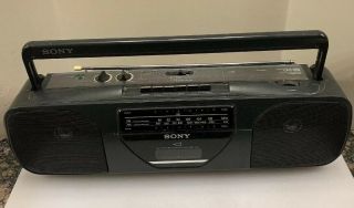 Sony Cfs - 201 Boombox Am/fm Stereo Radio Cassette Player Recorder Vintage