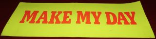 Sudden Impact 1983 Vintage Make My Day Bumper Sticker Clint Eastwood Dirty Harry