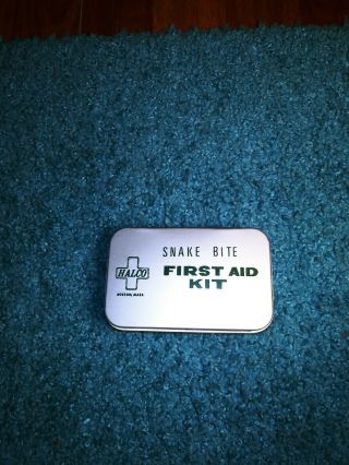 Vintage Snake Bite Outfit Kit Halco Tin Halperin Co Usa Boston First Aid Pocket