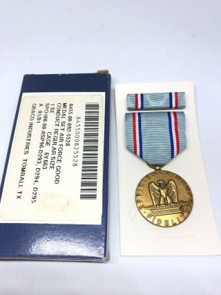 Vtg Wwii 1940s Usaf Usn Us Military Army War Gold Good Conduct Medal