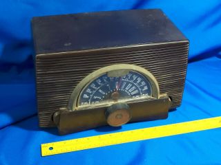 Ge Model 408 Tube Radio Bakelite Deco - Mid Century Vtg General Electric Brown