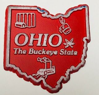 Vintage Ohio The Buckeye State Travel Fridge Refrigerator Magnet 5802