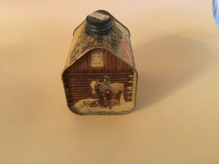 Vintage Coombs Pure Maple Syrup 16.  9 oz.  Log Cabin Tin Metal Can Empty 3