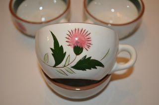 One 1 Vintage Stangl Pottery " Thistle " Design Teacup Trenton Nj