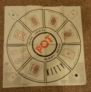 Whitman Rummy Royal Plastic Vintage Mat Only Playing Cards Game Michigan