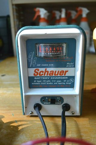 Vintage Schauer A5612 6 Or 12 Volt 4/4 Battery Charger,  Automotive/car/garage
