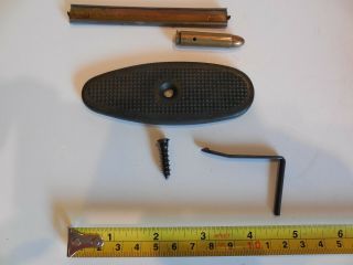 Vintage Us Military M1 Carbine Butt Plate,  Screw, .  30 Cal Dummy Rd,  Spring,  Strip
