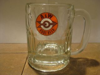 Vintage Heavy Glass A&w Root Beer Mug