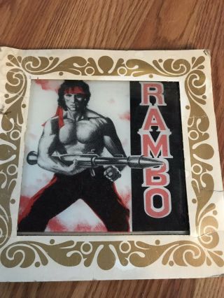 Vintage Carnival Prize Mirror Rambo