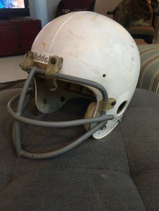 Vintage Riddell White Pac 44 Football Helmet W/ Vintage Face Mask.