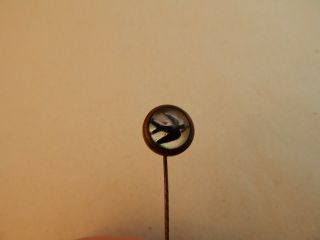 Antique Stick Pin Sulphide Black Bird