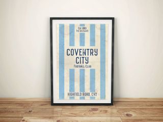 Highfield Road Coventry City Fc A4 Picture Art Poster Retro Vintage Style Print