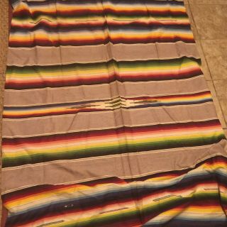 Vintage Saltillo Serape Mexican Blanket 46c80