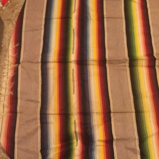 Vintage Saltillo Serape Mexican Blanket 46c80 3