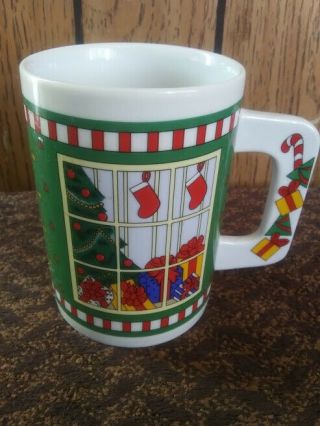 Vintage Houston Foods Christmas Santa Coffee Tea Mug Cup