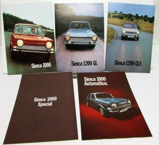 Vintage Chrysler Espana Simca Dealer Sales Brochure Set 1200 Gl Gle 1000