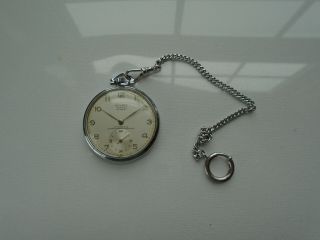 Vintage Revere 17 Jewel Size 12? Pocket Watch Runs Well