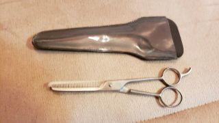 Vintage Solingen Germany,  Professional Barber Thinning Shears Scissors,  Steel 7 "