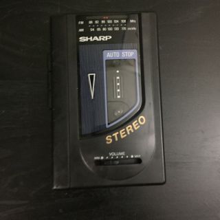 Vintage Sharp Jc - 140 (bk) Portable Am/fm Stereo Cassette Player