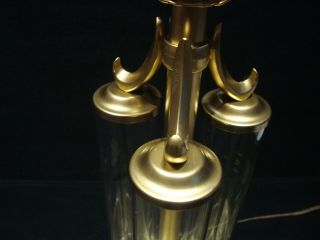 VIntage Princess House Heritage Crystal Cylinder Electric Table Lamp 5
