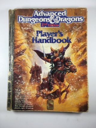 Advanced Dungeons And Dragons Players Handbook 2nd Edition Vintage 1989 Tsr