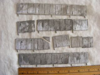Vintage Ho Scale 28 Inches Metal Corrugated Iron Fence A