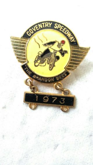 Vintage 1970s Coventry The Brandon Bees Speedway Badge.  Reeves & Co