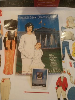 Vintage Jackie And Caroline Kennedy Paper Dolls By Magic Wand
